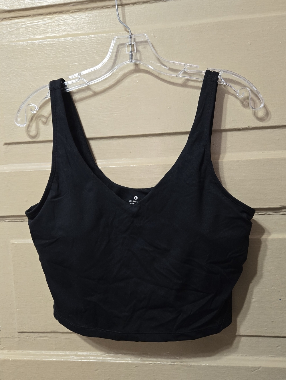 The Gym People Black Crop Padded Shelf Sports Bra NWT